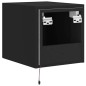 vidaXL Mueble de TV de pared con luces LED negro 30,5x35x30 cm vidaXL Mueble de TV de pared con luces LED negro 30,5x35x30 cm