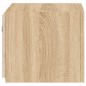 vidaXL Mueble de TV de pared con luces LED roble Sonoma 30,5x35x30 cm