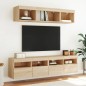 vidaXL Mueble de TV de pared con luces LED roble Sonoma 80x30x40 cm vidaXL Mueble de TV de pared con luces LED roble Sonoma 80x30x40 cm