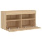 vidaXL Mueble de TV de pared con luces LED roble Sonoma 80x30x40 cm vidaXL Mueble de TV de pared con luces LED roble Sonoma 80x30x40 cm