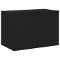 vidaXL Mueble de TV de pared con luces LED negro 60x35x41 cm