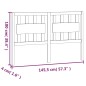vidaXL Cabecero de cama madera maciza de pino negro 145,5x4x100 cm