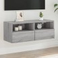 vidaXL Mueble de pared TV madera de ingeniería Sonoma gris 80x30x30 cm vidaXL Mueble de pared TV madera de ingeniería Sonoma gris 80x30x30 cm