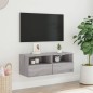 vidaXL Mueble de pared TV madera de ingeniería Sonoma gris 80x30x30 cm vidaXL Mueble de pared TV madera de ingeniería Sonoma gris 80x30x30 cm