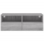 vidaXL Mueble de pared TV madera de ingeniería Sonoma gris 80x30x30 cm vidaXL Mueble de pared TV madera de ingeniería Sonoma gris 80x30x30 cm