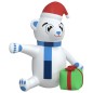 vidaXL Osito de peluche inflable de Navidad LED 180 cm vidaXL Osito de peluche inflable de Navidad LED 180 cm