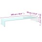 vidaXL Mueble TV/Elevador de monitor cristal verde 100x30x13 cm