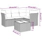 vidaXL Set de muebles de jardín 5 pzas y cojines ratán sintético negro vidaXL Set de muebles de jardín 5 pzas y cojines ratán sintético negro