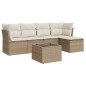 vidaXL Juego de sofás jardín con cojines 6 pzas ratán sintético beige vidaXL Juego de sofás jardín con cojines 6 pzas ratán sintético beige