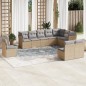 vidaXL Juego de sofás jardín con cojines beige 10 pzas ratán sintético vidaXL Juego de sofás jardín con cojines beige 10 pzas ratán sintético