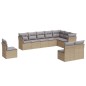 vidaXL Juego de sofás jardín con cojines beige 10 pzas ratán sintético vidaXL Juego de sofás jardín con cojines beige 10 pzas ratán sintético