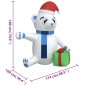 vidaXL Osito de peluche inflable de Navidad LED 180 cm vidaXL Osito de peluche inflable de Navidad LED 180 cm