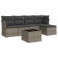 vidaXL Set de muebles de jardín 6 pzas y cojines ratán sintético gris vidaXL Set de muebles de jardín 6 pzas y cojines ratán sintético gris