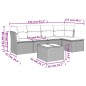 vidaXL Set de muebles de jardín 6 pzas y cojines ratán sintético gris vidaXL Set de muebles de jardín 6 pzas y cojines ratán sintético gris