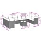 vidaXL Set de sofás de jardín 11pzas con cojines ratán sintético beige vidaXL Set de sofás de jardín 11pzas con cojines ratán sintético beige