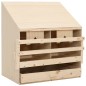 vidaXL Ponedero para gallinas 2 compartimentos madera pino 63x40x65 cm vidaXL Ponedero para gallinas 2 compartimentos madera pino 63x40x65 cm