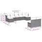 vidaXL Set de sofás de jardín 10 pzas con cojines ratán sintético gris vidaXL Set de sofás de jardín 10 pzas con cojines ratán sintético gris