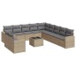 vidaXL Set de sofás de jardín 12 pzas y cojines ratán sintético marrón vidaXL Set de sofás de jardín 12 pzas y cojines ratán sintético marrón
