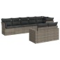 vidaXL Set de sofás de jardín 8 pzas y cojines ratán sintético gris
