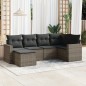 vidaXL Set de muebles de jardín 6 pzas y cojines ratán sintético gris vidaXL Set de muebles de jardín 6 pzas y cojines ratán sintético gris