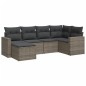 vidaXL Set de muebles de jardín 6 pzas y cojines ratán sintético gris vidaXL Set de muebles de jardín 6 pzas y cojines ratán sintético gris