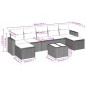 vidaXL Set de sofás de jardín 8 piezas y cojines ratán sintético negro vidaXL Set de sofás de jardín 8 piezas y cojines ratán sintético negro