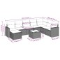 vidaXL Set de sofás de jardín 8 piezas y cojines ratán sintético negro vidaXL Set de sofás de jardín 8 piezas y cojines ratán sintético negro