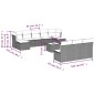 vidaXL Set de sofás de jardín 11 pzas y cojines ratán sintético negro vidaXL Set de sofás de jardín 11 pzas y cojines ratán sintético negro