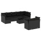 vidaXL Set de sofás de jardín 10 pzas cojines ratán sintético negro vidaXL Set de sofás de jardín 10 pzas cojines ratán sintético negro