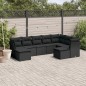 vidaXL Set de sofás de jardín 8 piezas y cojines ratán sintético negro vidaXL Set de sofás de jardín 8 piezas y cojines ratán sintético negro