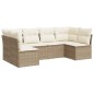 vidaXL Juego de sofás jardín con cojines 6 pzas ratán sintético beige vidaXL Juego de sofás jardín con cojines 6 pzas ratán sintético beige