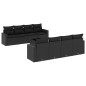 vidaXL Set de sofás de jardín 8 piezas y cojines ratán sintético negro vidaXL Set de sofás de jardín 8 piezas y cojines ratán sintético negro