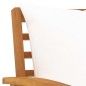 vidaXL Sillas de jardín 2 uds madera madera acacia con cojines crema vidaXL Sillas de jardín 2 uds madera madera acacia con cojines crema