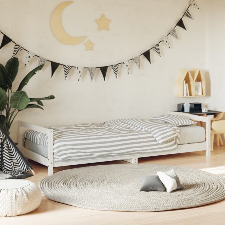 vidaXL Estructura de cama para niños madera de pino blanco 90x200 cm