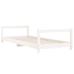 vidaXL Estructura de cama para niños madera de pino blanco 90x200 cm