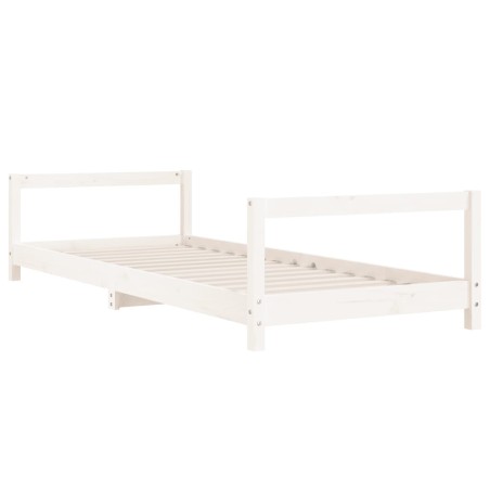 vidaXL Estructura de cama para niños madera de pino blanco 90x200 cm