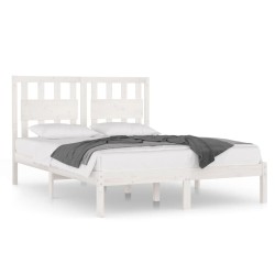 vidaXL Estructura de cama madera maciza de pino blanco 120x200 cm