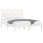 vidaXL Estructura de cama madera maciza de pino blanco 120x200 cm