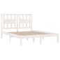vidaXL Estructura de cama madera maciza de pino blanco 120x200 cm