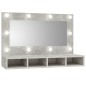 vidaXL Mueble con espejo y LED color gris hormigón 90x31,5x62 cm vidaXL Mueble con espejo y LED color gris hormigón 90x31,5x62 cm