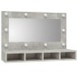 vidaXL Mueble con espejo y LED color gris hormigón 90x31,5x62 cm vidaXL Mueble con espejo y LED color gris hormigón 90x31,5x62 cm