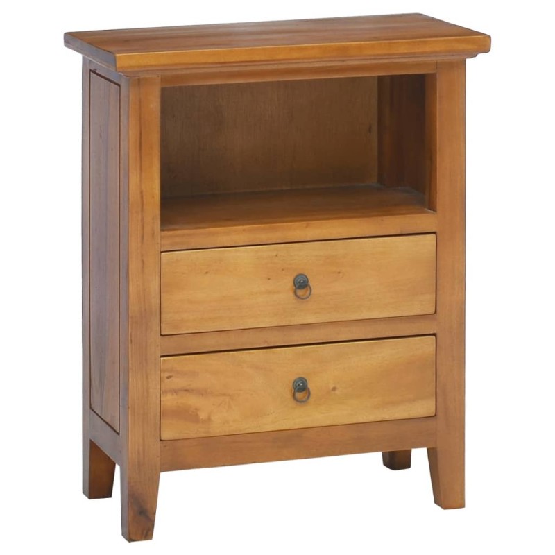 vidaXL Mesita de noche madera maciza de caoba 60x30x75 cm vidaXL Mesita de noche madera maciza de caoba 60x30x75 cm