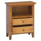 vidaXL Mesita de noche madera maciza de caoba 60x30x75 cm vidaXL Mesita de noche madera maciza de caoba 60x30x75 cm