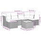 vidaXL Set de sofás de jardín 7 piezas con cojines ratán PE gris vidaXL Set de sofás de jardín 7 piezas con cojines ratán PE gris