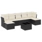 vidaXL Set de sofás de jardín 8 piezas y cojines ratán sintético negro vidaXL Set de sofás de jardín 8 piezas y cojines ratán sintético negro