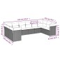 vidaXL Set de sofás de jardín 10 pzas con cojines ratán sintético gris vidaXL Set de sofás de jardín 10 pzas con cojines ratán sintético gris