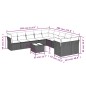 vidaXL Set de sofás de jardín 11pzas con cojines ratán sintético beige vidaXL Set de sofás de jardín 11pzas con cojines ratán sintético beige
