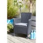 Allibert Silla de comedor de jardín 2 uds Trenton gris grafito Allibert Silla de comedor de jardín 2 uds Trenton gris grafito