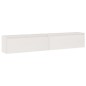 vidaXL Armario de pared 2 uds madera maciza de pino blanco 100x30x35cm vidaXL Armario de pared 2 uds madera maciza de pino blanco 100x30x35cm