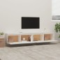 vidaXL Armario de pared 2 uds madera maciza de pino blanco 100x30x35cm vidaXL Armario de pared 2 uds madera maciza de pino blanco 100x30x35cm